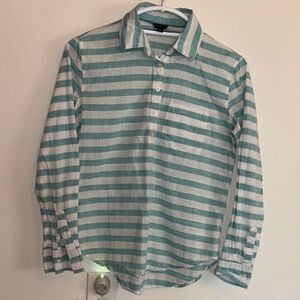 Aeropostale Half-Button Long Sleeve Pop-Over Hi-Lo Striped Shirt, Size XS/TP